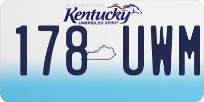 KY license plate 178UWM