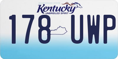 KY license plate 178UWP