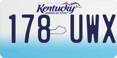KY license plate 178UWX
