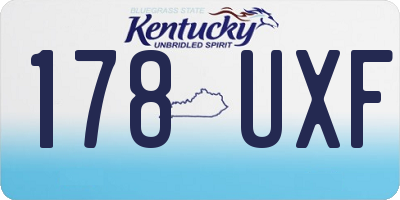KY license plate 178UXF
