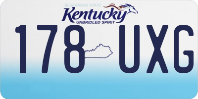 KY license plate 178UXG