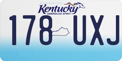 KY license plate 178UXJ