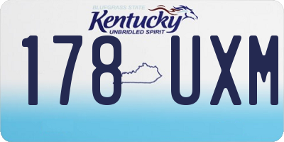 KY license plate 178UXM