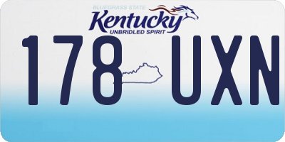 KY license plate 178UXN