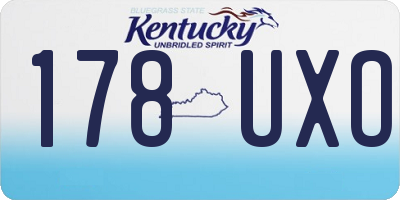 KY license plate 178UXO