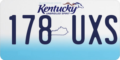KY license plate 178UXS