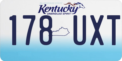 KY license plate 178UXT