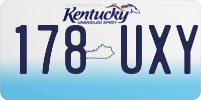 KY license plate 178UXY