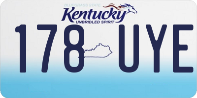 KY license plate 178UYE