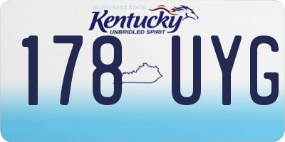 KY license plate 178UYG