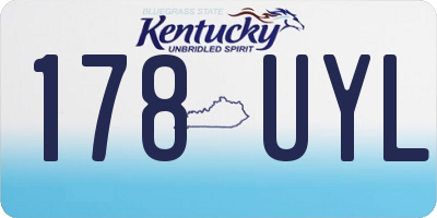 KY license plate 178UYL