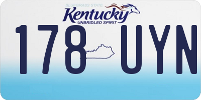KY license plate 178UYN