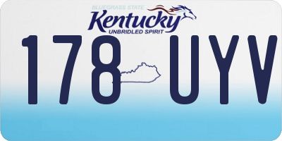 KY license plate 178UYV