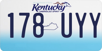 KY license plate 178UYY