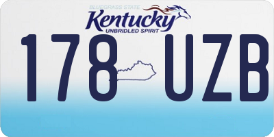 KY license plate 178UZB