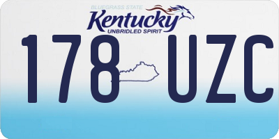 KY license plate 178UZC