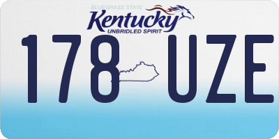 KY license plate 178UZE