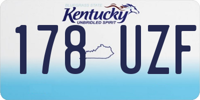 KY license plate 178UZF