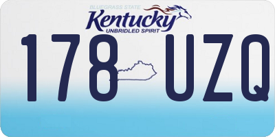 KY license plate 178UZQ