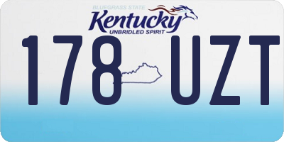 KY license plate 178UZT