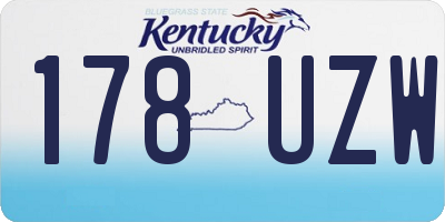 KY license plate 178UZW