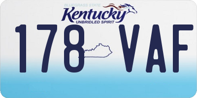 KY license plate 178VAF