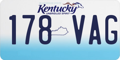 KY license plate 178VAG