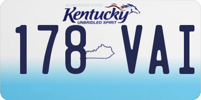 KY license plate 178VAI