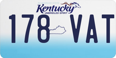 KY license plate 178VAT