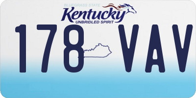 KY license plate 178VAV