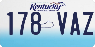 KY license plate 178VAZ