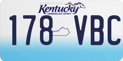 KY license plate 178VBC