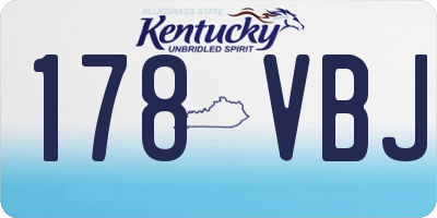 KY license plate 178VBJ