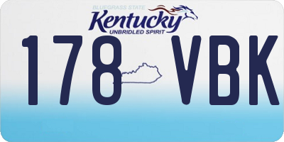 KY license plate 178VBK