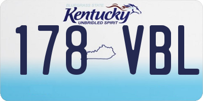 KY license plate 178VBL