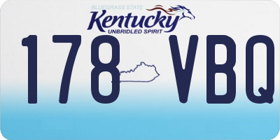 KY license plate 178VBQ