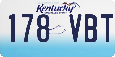 KY license plate 178VBT