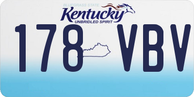 KY license plate 178VBV