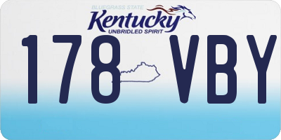 KY license plate 178VBY
