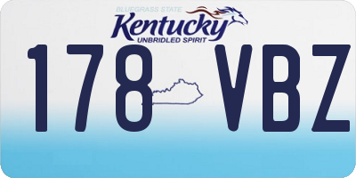 KY license plate 178VBZ