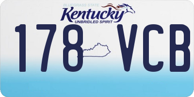 KY license plate 178VCB