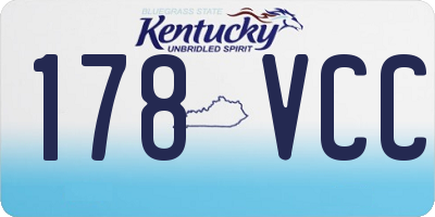 KY license plate 178VCC