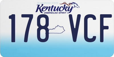 KY license plate 178VCF