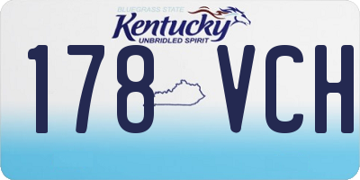 KY license plate 178VCH