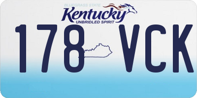 KY license plate 178VCK