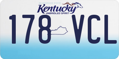KY license plate 178VCL