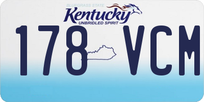 KY license plate 178VCM