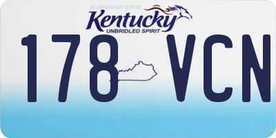 KY license plate 178VCN