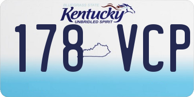 KY license plate 178VCP