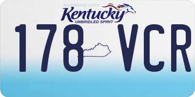 KY license plate 178VCR